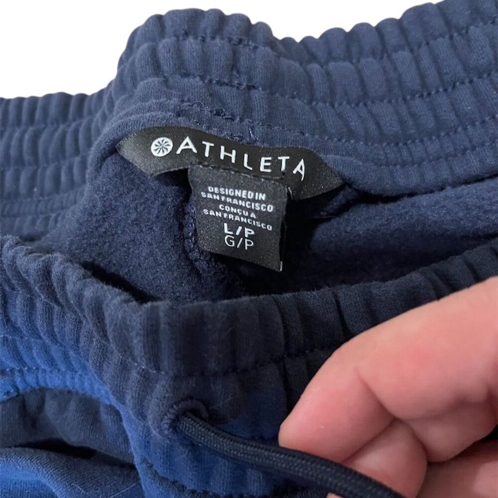 Athleta Women's Sweatpants Size L Navy Blue Casual Elastic Waistband